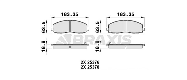 Fiat Freemont 2011-2015 Arası 2.0 JTD 4x4, 2.4, 2.0 JTD, 3.6 4x4 Braxis Marka Ön Balata