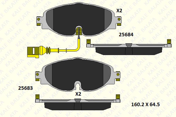 Seat Leon 2012-2016 Arası 1.8 TSI Kale Marka Ön Balata