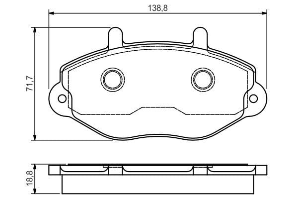 Ford Transit 1991-2000 Arası 2.5 TD, 2.0 i, 2.5 DI, 2.0 Bosch Marka Ön Balata