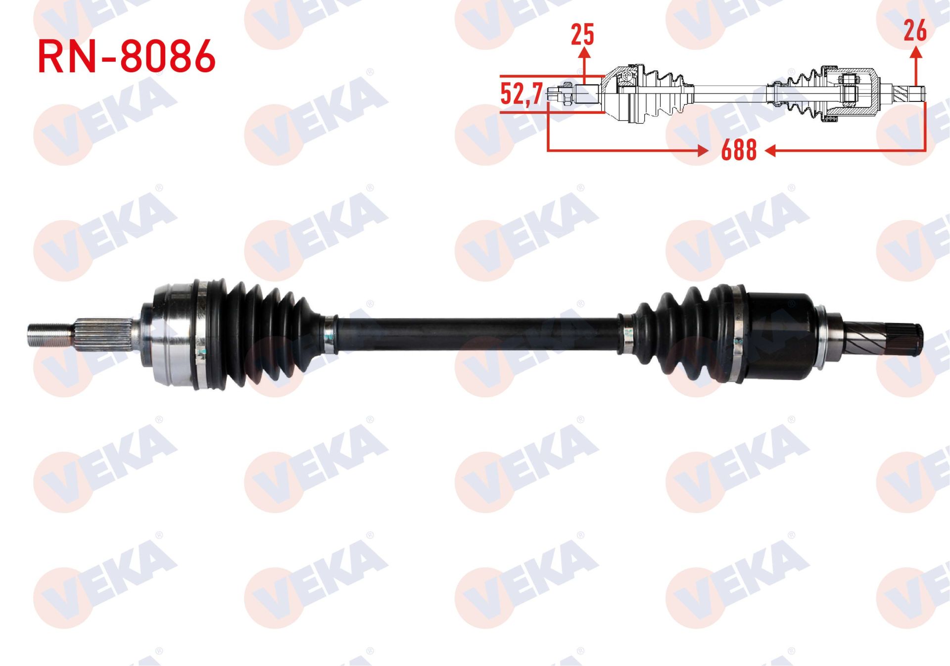 Fluence 1.6 16V 5 İleri Manuel Sol Aks Veka RN-8086