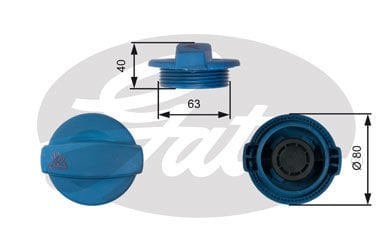 Audi A4 1994-2008 Arası 1.9 TDI, 1.9 TDI quattro, 1.8 T, 2.0 Gates Marka Radyatör Yedek Su Depo Kapağı