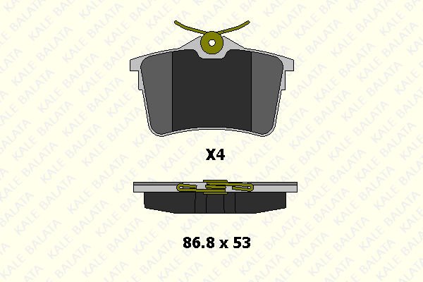 Citroen Berlingo 2008-2012 Arası 1.6 VTi 120 Kale Marka Arka Balata