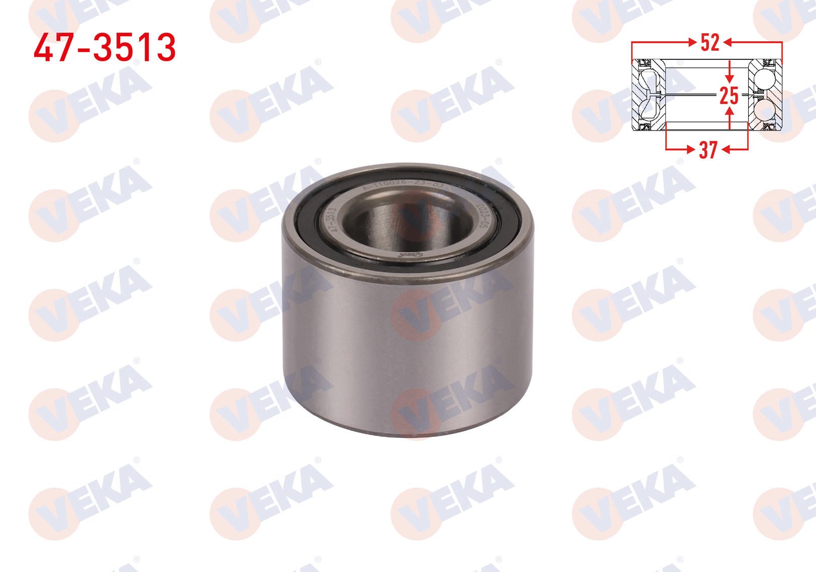 Clio III 1.6 16V Sağ-Sol Arka Teker Rulmanı Veka 47-3513