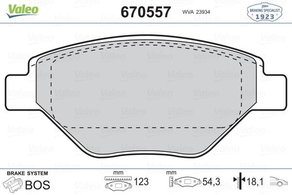 Renault Megane 2001-2012 Arası 1.4 Valeo Marka Ön Balata