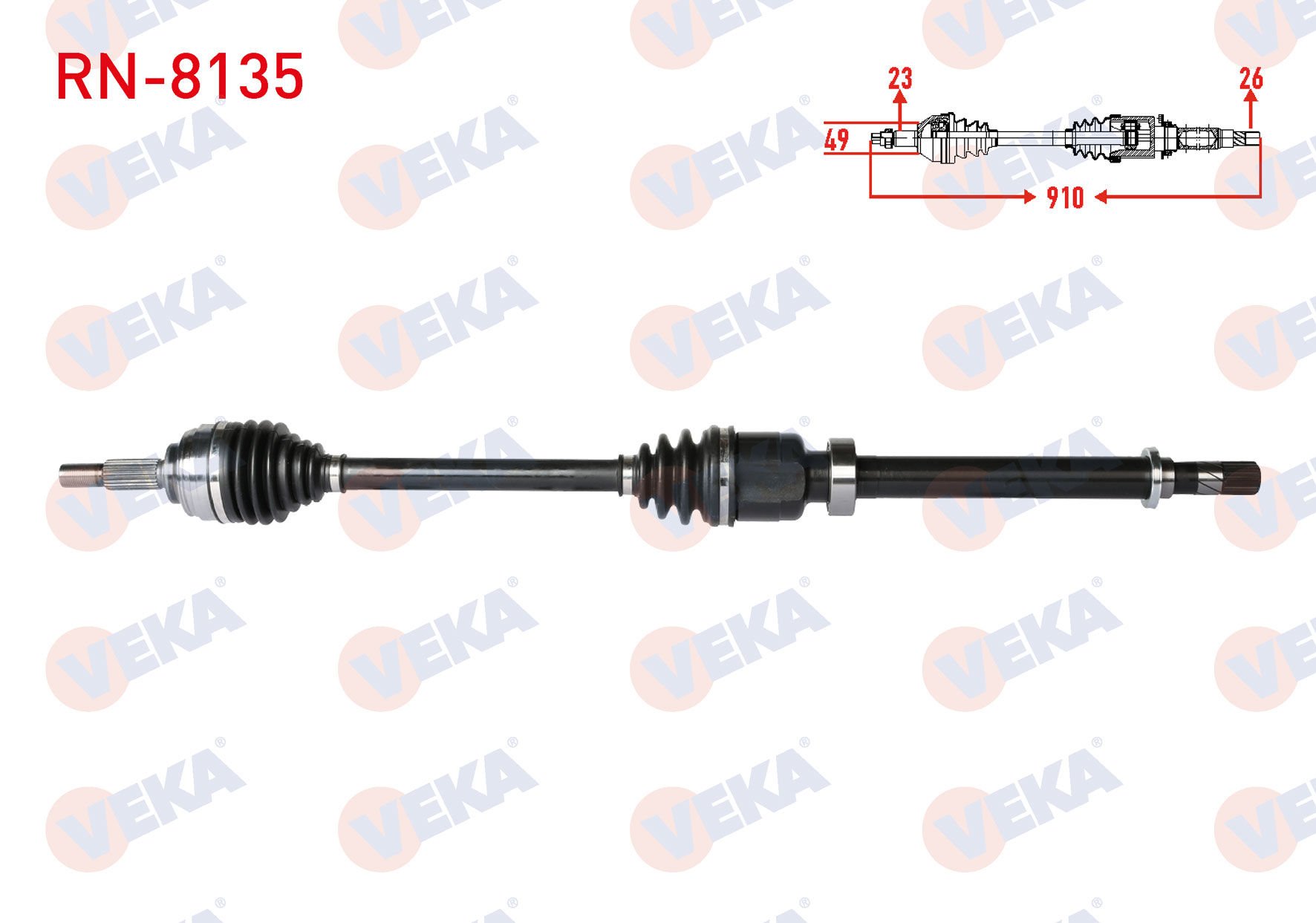 Clio IV 0.9 Tce Sağ Aks Komple Veka RN-8135