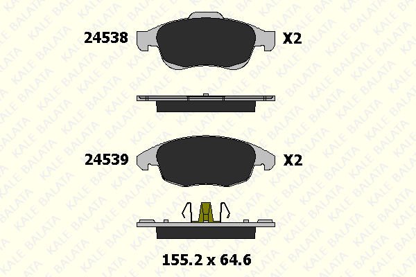 Citroen C4 2006-2015 Arası 1.6 VTi 120 Kale Marka Ön Balata