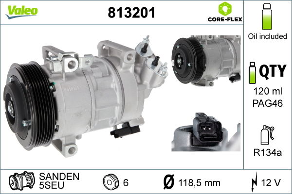 Citroen C4 2009-2013 Arası 1.6 THP 155 Valeo Marka Klima Kompresörü