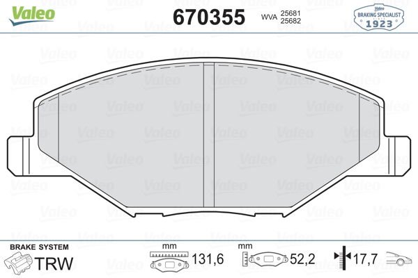 Skoda Fabia 2006-2014 Arası 1.6 Valeo Marka Ön Balata