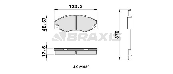 Renault 21 1986-1997 Arası 2.1 Turbo-D Braxis Marka Ön Balata Fişli