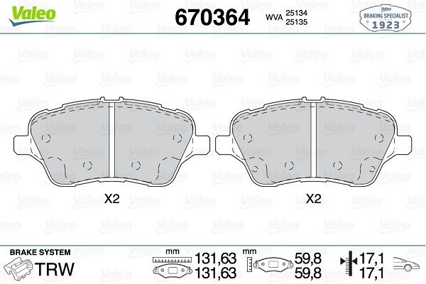 Ford Fiesta 2008-2012 Arası 1.4 LPG Valeo Marka Ön Balata