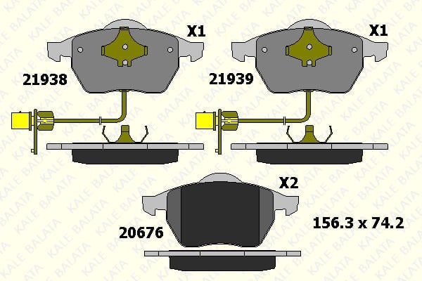 Audi A4 1994-2005 Arası 2.6 Kale Marka Ön Balata