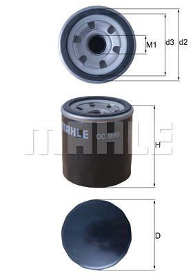Chevrolet Spark 2005-2013 Arası 0.8 Mahle Marka Yağ Filtresi