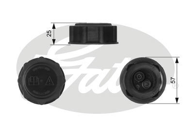 Ford Sierra 1982-1993 Arası 1.8, 2.0, 1.6 Gates Marka Radyatör Yedek Su Depo Kapağı