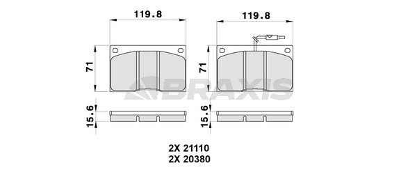 Renault Master 1980-1998 Arası 28-35 2 Braxis Marka Ön Balata Fişli