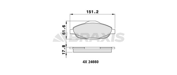 Peugeot 308 2007-2016 Arası 1.6 BioFlex, 1.6 16V, 1.6 HDi, 1.4 16V, 2.0 HDi Braxis Marka Ön Balata