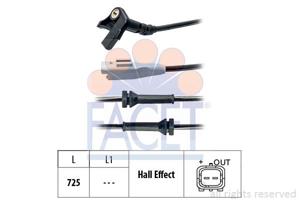 Citroen C4 2006-2015 Arası 1.6 THP 155 Facet Marka Abs Sensörü