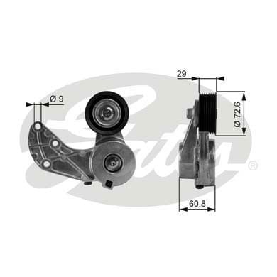 Porsche Cayenne 2002-2014 Arası 3.6, 3.2 Gates Marka Vantilatör Kayış Gergi Rulmanı