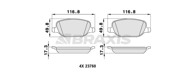 Alfa Romeo 159 2005-2012 Arası 2.0 JTDM Braxis Marka Arka Balata