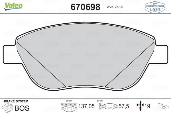 Fiat Idea 2003-2007 Arası 1.9 JTD Valeo Marka Ön Balata