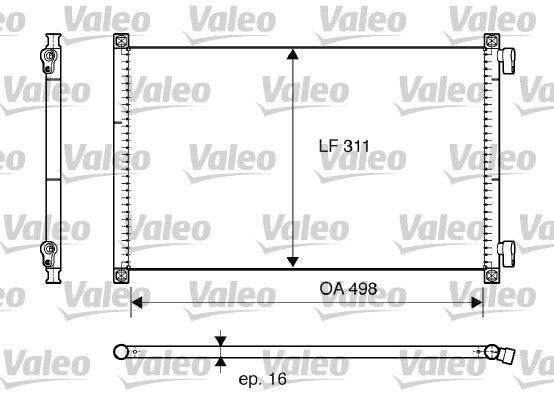 Fiat Punto 1999-2012 Arası 1.8 130 HGT, 1.9 DS 60, 1.9 JTD, 1.9 JTD 80, 1.9 D 60 Valeo Marka Klima Radyatörü