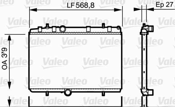 Citroen Ds4 2011-2015 Arası 1.6 VTi 120 Valeo Marka Su Radyatörü