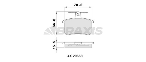 Alfa Romeo 164 1987-1998 Arası 2.5 TD Braxis Marka Arka Balata