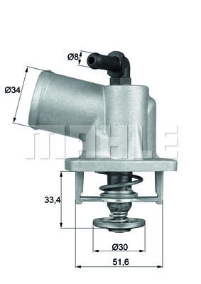 Opel Zafira 1999-2005 Arası 1.6 16V Mahle Marka Termostat