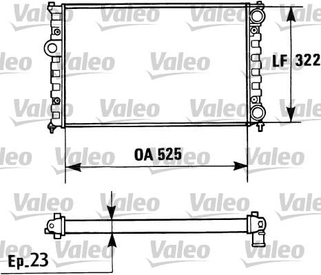 Volkswagen Polo 1995-2009 Arası 100 1.6, 90 1.8, 1.6 Valeo Marka Su Radyatörü