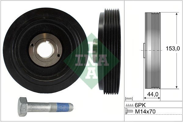 Citroen Bx 1982-1994 Arası TRD Turbo, 19 D INA Marka Krank Kasnağı