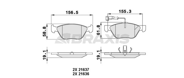 Alfa Romeo 145 1994-2001 Arası 2.0 16V Braxis Marka Ön Balata Fişli