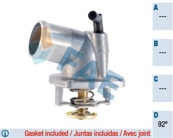 Opel Zafira 1999-2019 Arası 1.6 16V, 1.6 CNG FAE Marka Termostat