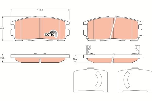 Chevrolet Captiva 2006-2010 Arası 2.0 D 4WD TRW Marka Arka Balata
