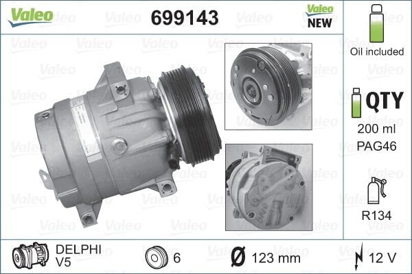 Renault Megane 1995-2004 Arası 2.0 16V Valeo Marka Klima Kompresörü