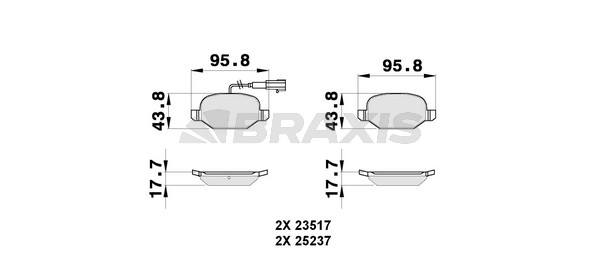 Alfa Romeo Mito 2008-2018 Arası 1.3 MultiJet Braxis Marka Arka Balata