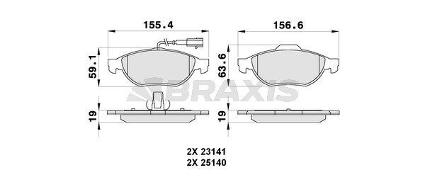 Alfa Romeo 156 1997-2005 Arası 2.0 16V T.SPARK Braxis Marka Ön Balata