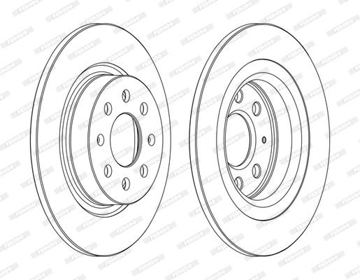 Fiat Punto 2005-2016 Arası 1.9 D Multijet, 1.4 16V, 1.6 D Multijet, 1.4 T-Jet, 1.4, 1.4 Multi Air Ferodo Marka Arka Fren Diski