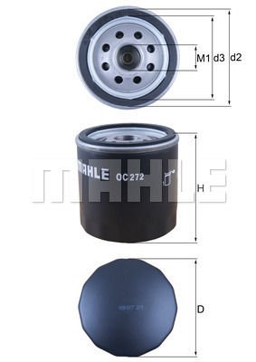 Alfa Romeo Spider 1994-2005 Arası 2.0 T.SPARK 16V Mahle Marka Yağ Filtresi