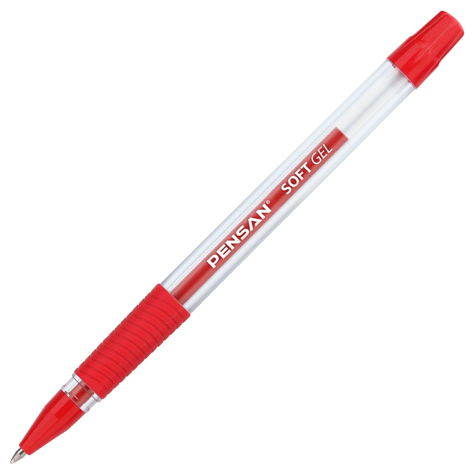 Pensan Soft Gel Tükenmez Kalem, 0.7 mm, Kırmızı