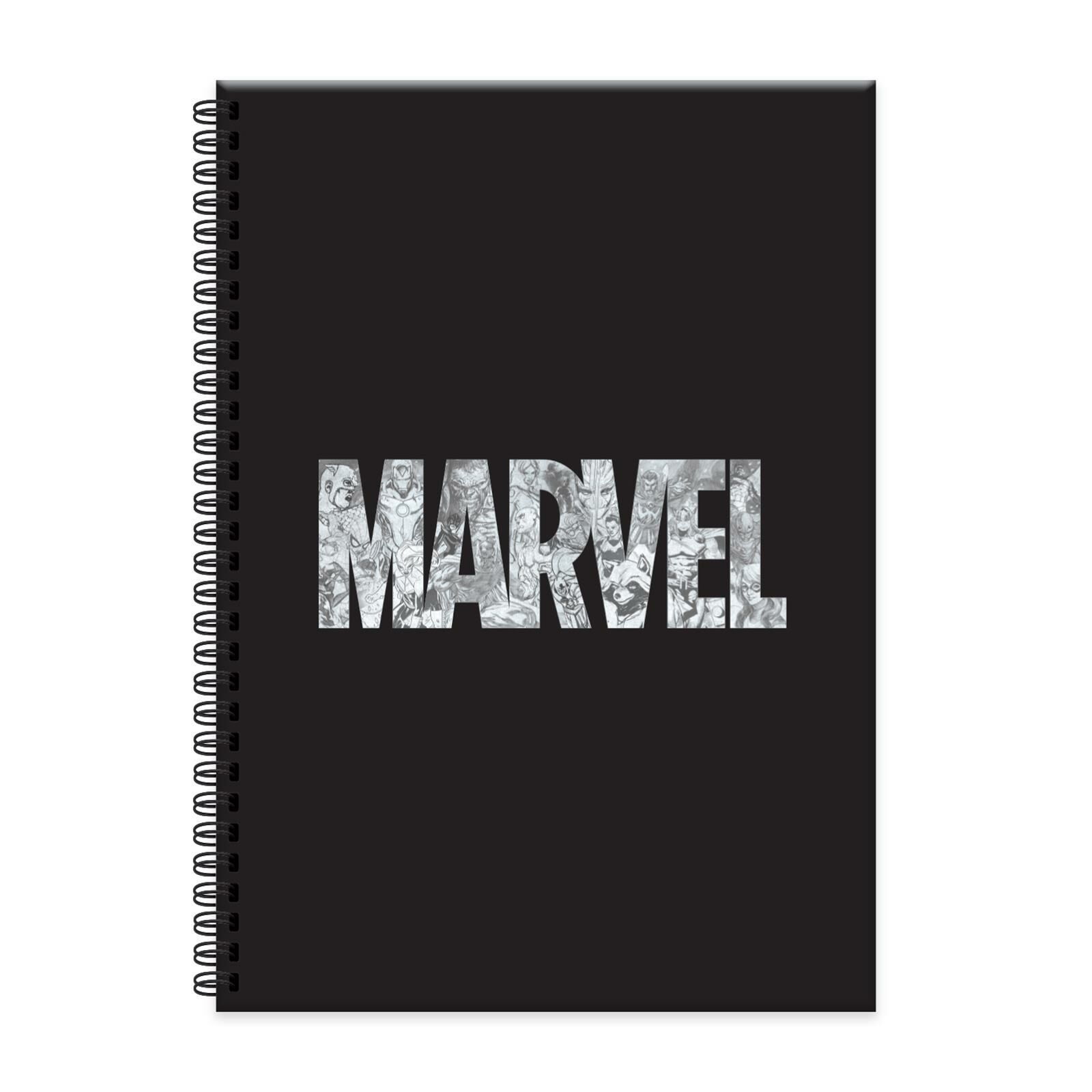 Keskin Color Marvel Spiralli Not Defteri, Sert Kapak, Çizgili, 100 Yaprak, (17x24 cm), Siyah
