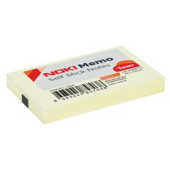 Noki Memo No:12006 Yapışkanlı Not Kağıdı, 50x75 mm, Açık Sarı