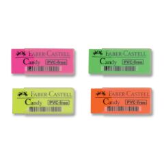 Faber Castel Candy Pilastik Kılıflı Silgi, Karışık Renkli, 30'lu
