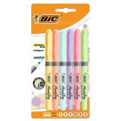 Bic Markıng Hıghlıghter Grıp Fosforlu Kalem, 6'lı Blister, Pastel Renkler