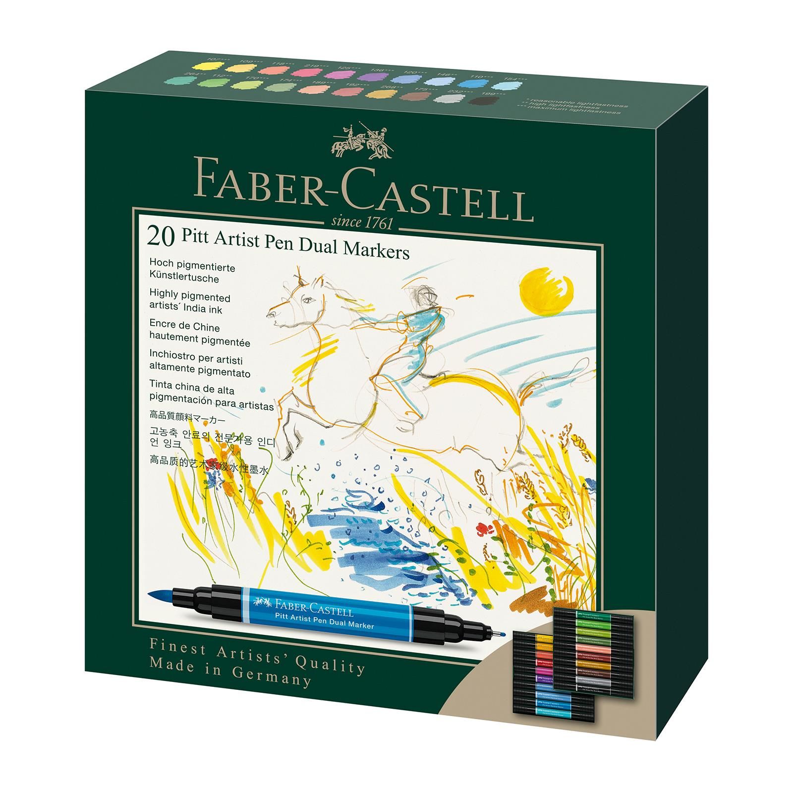 Faber Castel Pitt Artist Pen Dual Markör, 20'li