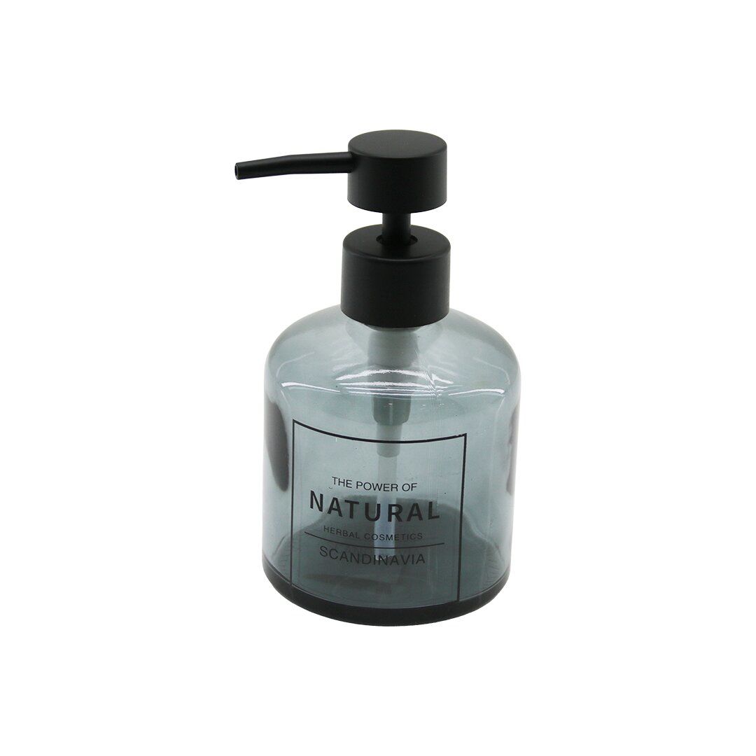 BAROTTİ DMR-8885 ( DÜZ ) ( SİYAH ŞEFFAF CAM ) SIVI SABUNLUK ( 330 ML )*48=K
