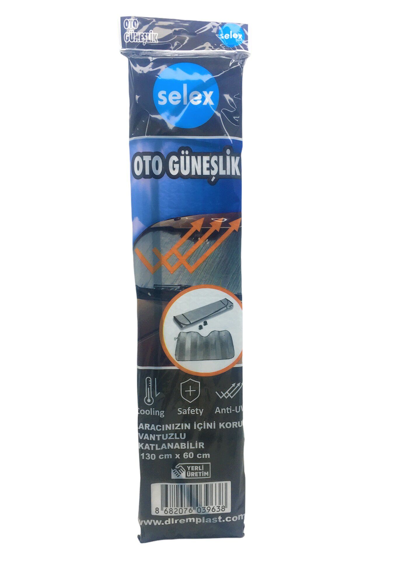 SELEX-638 ( LÜX ) PAT PAT BALONLU OTO ARAÇ GÜNEŞLİK VANTUZLU ( 130X60CM ) (BRKT-039638)*50