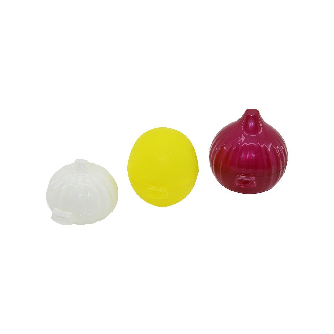 QLUX SAVER BOX L-00739 ( 3LÜ ) SAKLAMA KUTUSU ( LİMON & SOĞAN & SARIMSAK ) (RENKLİ PLASTİK) (FİLELİ AMBALAJ)*24