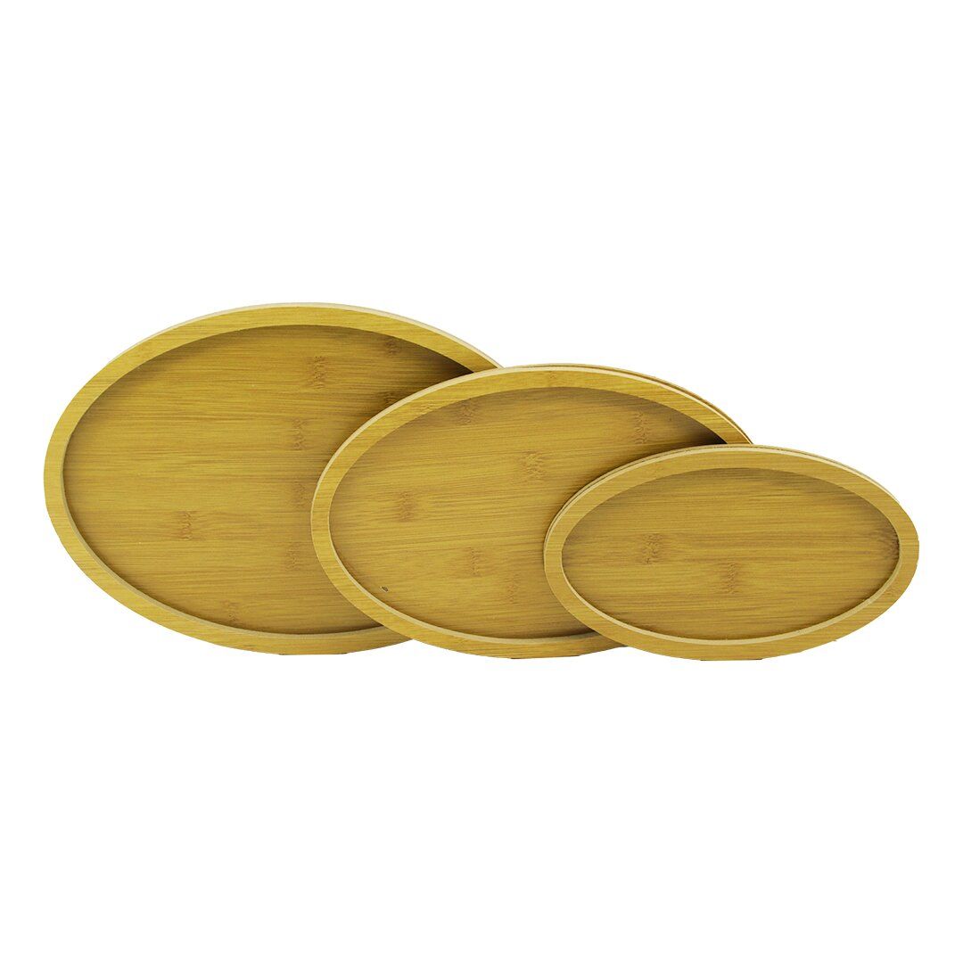 PABLITO HOME PBT-315 ( OVAL & 3LÜ SET ) ( AHŞAP MDF ) SUNUM TEPSİ SETİ ( 14X23.5CM - 19.5X29.5CM - 23.5X33.5CM )*24
