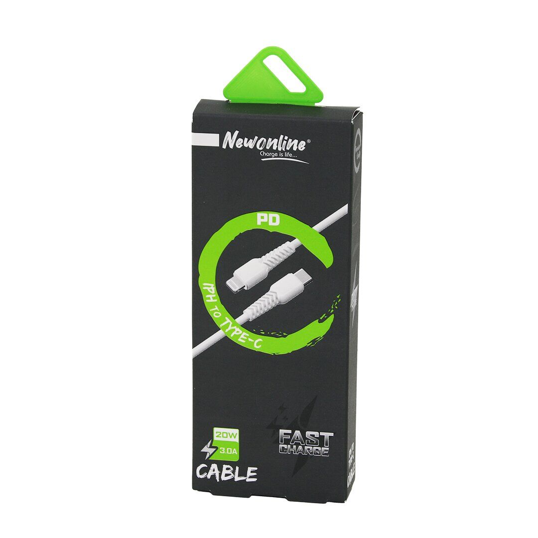 NEWONLİNE NW-01617 ( TYPE-C & IPHONE ) ( HIZLI ) CEP TELEFON & DATA ŞARJ KABLOSU ( 20W ) ( 3.0A & 1MT )*200