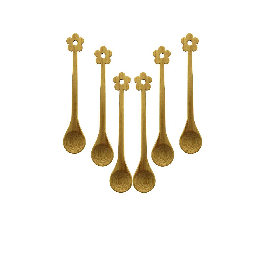 ZHU ZHİ YUAN DMR-8464 ( 6 PCS ) ( MİNİ ) ( BAMBU AHŞAP KAŞIK ) ( 14.5CM )*500