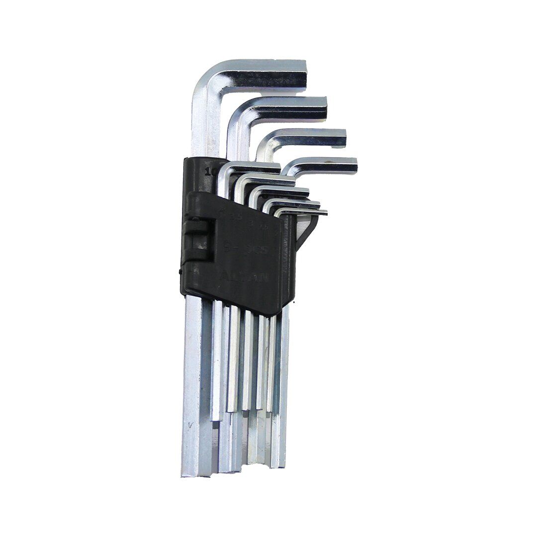 MAX-EL ( 9PCS ) ( KROM ) ( UZUN & DÜZ ) ALYAN TAKIMI ANAHTAR SETİ ( 150MM )*12X12